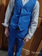 img 1 attached to Visaccy Slim Fit Boys' Suits: Perfect Ring Bearer Outfit for Dressy Occasions review by Ken Lawson