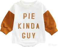 👶 adorable baby boy girl fall clothes: oversized sweatshirt romper-pullover hoodie, color block long sleeve shirt - cute outfit logo