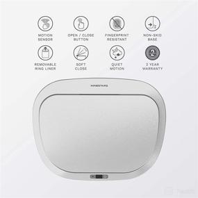 img 1 attached to 🗑️ Enhanced Hygiene and Convenience: Ninestars DZT-80-35 Touchless Infrared Motion Sensor Trash Can