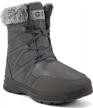 warm, comfortable and stylish: harence womens snow boots with fur lining and waterproof design logo