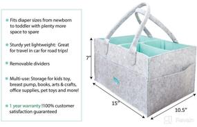 img 1 attached to 👶 Home Store Baby Diaper Caddy Organizer for Changing Kids