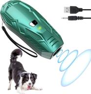 🐶 sumao anti barking device: handheld ultrasonic dog control with rechargeable deterrent - effective indoor/outdoor bark training solution, led indicate - safe for dogs - green logo