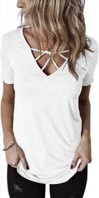 img 3 attached to Stylish And Casual Womens' Criss Cross Summer Tops - Perfect For Hot Days!
