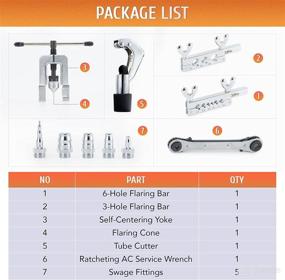 img 2 attached to 🔧 Premium Flaring Tool Kit - Single Flaring and Swaging Tool with Additional Adapters for Copper, Aluminum, Magnesium, Soft Steel Brake Line & Brass Tubing - 45° Single Flare