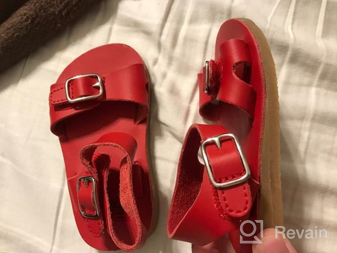 img 1 attached to 👟 Boys' Baby Deer Double Strap Walker Shoes and Sandals: Comfortable and Stylish Footwear for Active Toddlers review by Robert Morrison