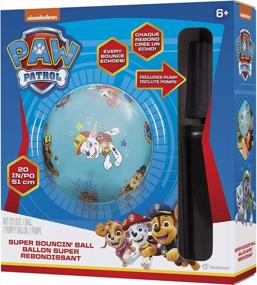 img 3 attached to Paw Patrol Hedstrom Super Bouncing Ball - 20 дюймов с насосом для бесконечного удовольствия