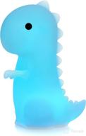 🦖 getallfun cute led nightlight - trexy dinosaur night light squishy t-rex silicone bedside lamp with remote, 9 color touch sensor, dino usb rechargeable night lamp for boys girls - nursery decor gift for kid логотип