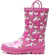 stay dry and stylish with solarrain girls' waterproof rain boots! logo