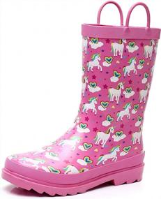 img 3 attached to Stay Dry And Stylish With SOLARRAIN Girls' Waterproof Rain Boots!