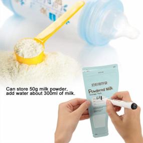 img 2 attached to Jadeshay Контейнер для сухого молока - 30 шт. Портативные пакеты для хранения детского сухого молока BPA Free Одноразовые пакеты для сухого молока