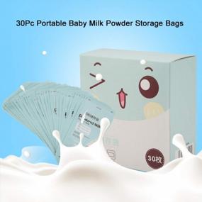 img 1 attached to Jadeshay Milk Powder Container - 30 Piece Portable Baby Milk Powder Storage Bags BPA Free Disposable Milk Powder Pouches