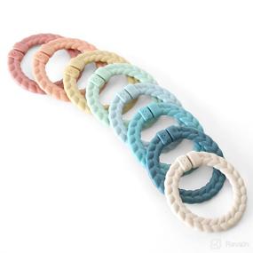 img 2 attached to 🌈 Itzy Ritzy Linking Ring Set: 8 Braided, Rainbow-Colored Rings for Car Seats, Strollers & Activity Gyms