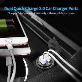 img 3 attached to 📲 MICTUNING Dual USB Charger Socket & Power Outlet with Digital Voltmeter - Blue LED Light 12-24V for Car Boat Marine Mobile - Efficient Charging Solution