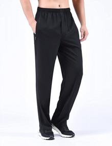 img 2 attached to Men'S Summer Jogger Sweatpants Quick-Drying Zipper Fly Casual Pants