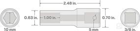 img 1 attached to ⚙️ TEKTON 3/8" Drive x 10mm Deep 6-Point Impact Socket - SID13110