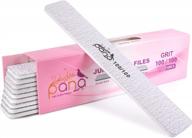 🦓 pana jumbo zebra emery nail file for manicure, pedicure, natural, and acrylic nails - double-sided (100/100 grit) - pack of 50 logo