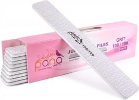img 4 attached to 🦓 PANA Jumbo Zebra Emery Nail File for Manicure, Pedicure, Natural, and Acrylic Nails - Double-Sided (100/100 Grit) - Pack of 50