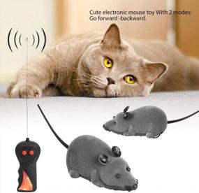 img 1 attached to Wireless Remote Control Mouse Pet Toy - Fun Novelty Gift For Cats & Dogs (Brown)