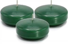 img 3 attached to Создайте настроение с помощью темно-зеленых плавающих свечей - 2-дюймовые свечи без запаха CandleNScent идеально подходят для вашей вазы!