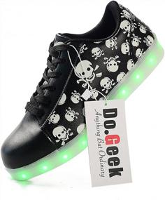 img 4 attached to Step Up Your Style With DoGeek Led Shoes: Women'S 15 Color Light Up Sneakers