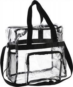 img 4 attached to Streamlined Style: Dapaser'S Stadium-Approved Clear Bag For Event-Goers