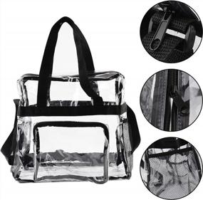 img 2 attached to Streamlined Style: Dapaser'S Stadium-Approved Clear Bag For Event-Goers