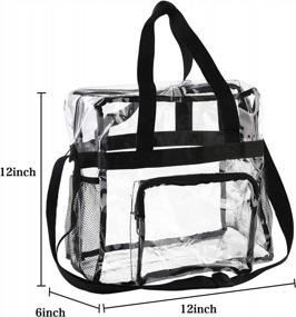 img 1 attached to Streamlined Style: Dapaser'S Stadium-Approved Clear Bag For Event-Goers