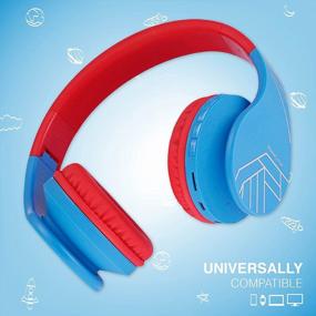 img 1 attached to Wireless Foldable Headphones For Kids With Mic, 85DB Volume Limit, Micro SD/FM, Bluetooth And Wired Headset For Cellphones, Tablets, PCs - PowerLocus