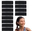 2-inch wide black cotton headbands for yoga, sports & more - 12 pack by coveryourhair logo