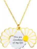 engraved 'you are my sunshine' necklace: perfect gift for mom & daughter! logo