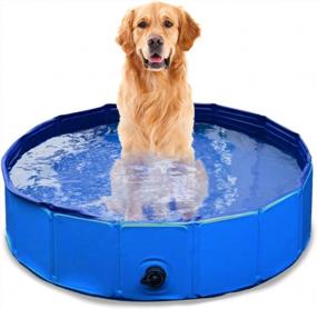 img 4 attached to Foldable Pet And Kids Swimming Pool By Zone Tech - Durable, Leakproof And Collapsible Bathing Tub For Outdoor And Indoor Backyards - Ideal For Playing And Bathing Pets