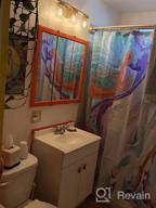 img 1 attached to LIVILAN Marble Shower Curtain, Abstract Shower Curtain, Colorful Shower Curtain, Watercolor Shower Curtain Set With 12 Hooks，Mixed Grey Purple Green Orange, 72 X 72 Inches review by Jermaine Batista