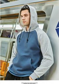 img 3 attached to Pullover Hooded Sweatshirt For Men With Kanga Pocket - DUOFIER Hoodies