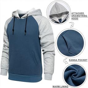 img 2 attached to Pullover Hooded Sweatshirt For Men With Kanga Pocket - DUOFIER Hoodies