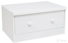 img 1 attached to 🔳 Babyletto White Storage Unit Base Drawer: Organize and Declutter with Style!