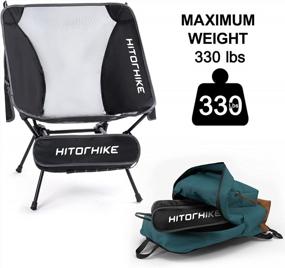 img 1 attached to 2PCS HITORHIKE Camping Chair Backpack - Breathable Mesh Structure, Aluminum Frame With 2 Side Pockets, Compact & Ultralight Carrying Bag (Black)