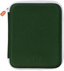img 3 attached to Футляр для хранения аудиокарт Yoto, зеленый лес - держатель для 64 карт Yoto с застежкой-молнией - совместим с плеером Yoto и мини-аудиокартами для детей