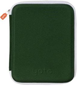 img 4 attached to Футляр для хранения аудиокарт Yoto, зеленый лес - держатель для 64 карт Yoto с застежкой-молнией - совместим с плеером Yoto и мини-аудиокартами для детей