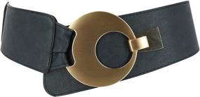 img 3 attached to 👗 FASHIONGEN VANESSA Women's Leatherette Belts - Large Size with Golden Accessories