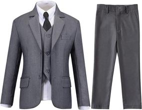 img 4 attached to 👶 Toddler Tuxedo Suit - Boys' Clothing for Special Occasions - Suits & Sport Coats