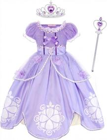 img 4 attached to Transform Your Little Girl Into A Princess With Jurebecia'S Christmas Dress-Up Costume!