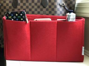 img 1 attached to Обновите свой LV Neverfull GM с AlgorithmBags Вставка-органайзер и разделитель Cherry Luxury Purse Organizer