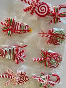 img 7 attached to 8 Pieces Christmas Candy Ornaments Lollipop Ornament Xmas Decor Candy Cane Hanging Decorations Fake Candy Canes Crafts For Xmas Wreath Xmas Tree Party Supplies