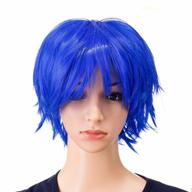 синий колючий многослойный аниме-парик для косплея для мужчин и женщин - swacc unisex fashion логотип