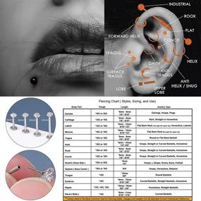 img 1 attached to 16G Threadless Lip Rings: Stylish Surgical Steel Earrings for Women & Men – Ideal for Tragus, Helix, Conch & Monroe Piercings