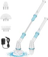 🧽 360 cordless power scrubber - upgraded electric spin scrubber for bathroom, kitchen, floor - 3 replaceable cleaning brush heads for tub, sink, and surface cleaner logo