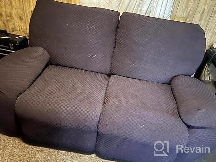 img 1 attached to Protect Your Recliner In Style - YEMYHOM'S Stretch Slipcover With Side Pocket And Anti-Slip Bottom review by Inocencio Anas