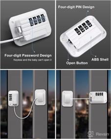 img 2 attached to 🔒 Secure Your Refrigerator with AOSITE 2-Pack Combination Fridge Locks - Adhesive RV Locks for Safety and Childproofing - White Electric Mini Freezer Lock