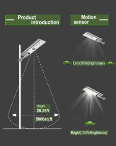 img 1 attached to 30000LM Solar Street Light With Motion Sensor And Remote Control, 6000K Super Bright Outdoor Commercial LED Lighting ST300-033