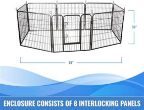 img 3 attached to 🏢 Iconic Pet Heavy Duty Metal Tube Playpen: Premium Exercise & Training Solution, 32" Height